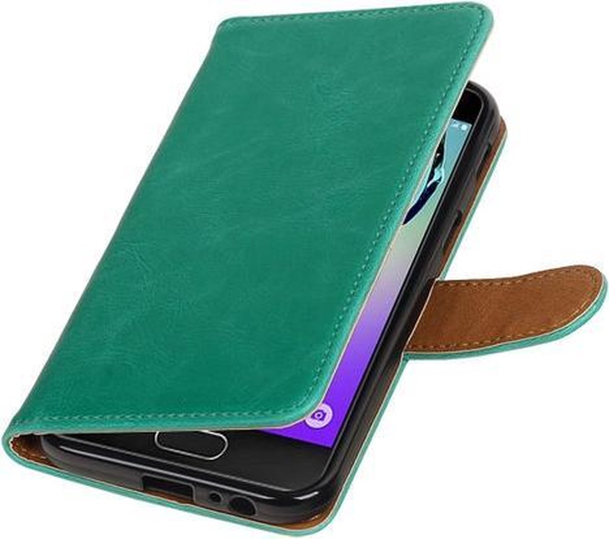 Groen Pull-Up PU booktype wallet cover hoesje voor Samsung Galaxy A3 2017