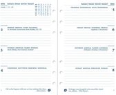 Succes Agendavulling 2024 - STANDAARD Wit Papier - (geen box) alleen kalendergedeelte Calendaria (9.5cmx17cm)....Meet je agenda na voordat je besteld......!!!
