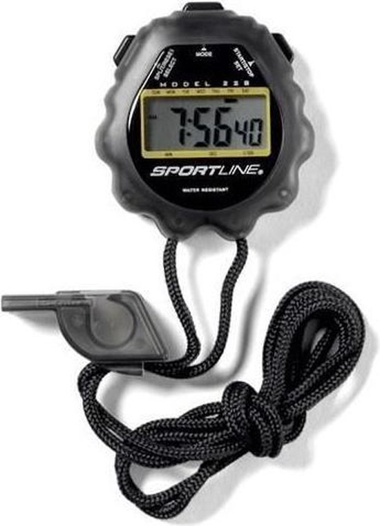Sportline Stopwatch Met Groot Scherm Zwart