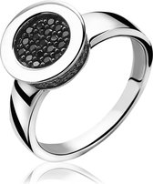 ZINZI zilveren ring zwart ZIR996Z