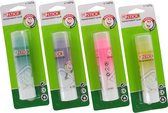 Set van 4x lijmstift / plakstift transparant, ideaal voor klussen, school of kantoor