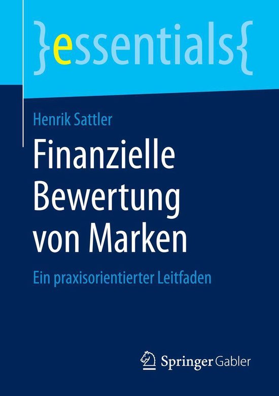 essentials - Finanzielle Bewertung von Marken - cover