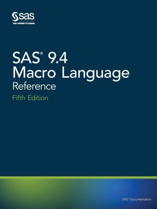 SAS 9.4 Macro Language 9781629608075 Boeken