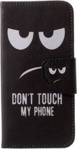 Do not touch agenda case hoesje Telefoonhoesje geschikt voor Samsung Galaxy J3 (2017)