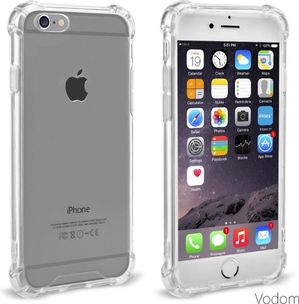 Vodom Transparant siliconen Hoesje / Case voor iPhone 6(s)