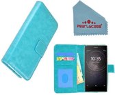 Pearlycase® Turquoise Fashion Wallet Bookcase Hoesje voor Sony Xperia L2