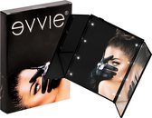 Evvie make-up spiegel met LED-verlichting – opklapbaar - zwart