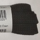 1 Paar (2 stuks) zwarte platte schoenveters van 60 cm lang en 8 mm breed - Bergal 8856 veters