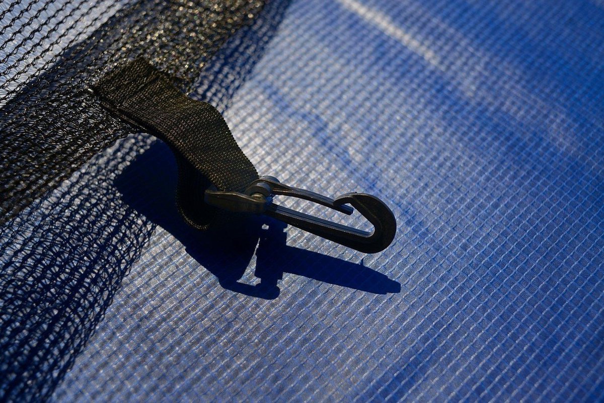 Trampoline - blauw - 305 cm - met net en ladder - tot 100 KG — afbeelding 8