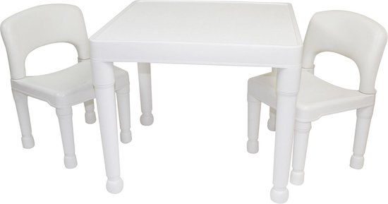 Verwonderlijk bol.com | Witte kindertafel & 2 stoelen set (8809W) QH-07