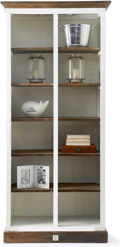 Rivièra Maison Driftwood Book Cabinet - Boekenkast - Wit/Hout | bol.com