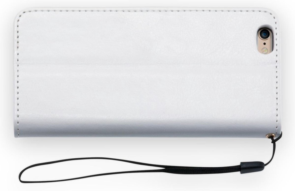 Luxe Lederen Hoesje met pashouder voor iPhone 7 - Wit