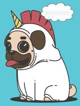 Unicorn Pug Composition Notebook