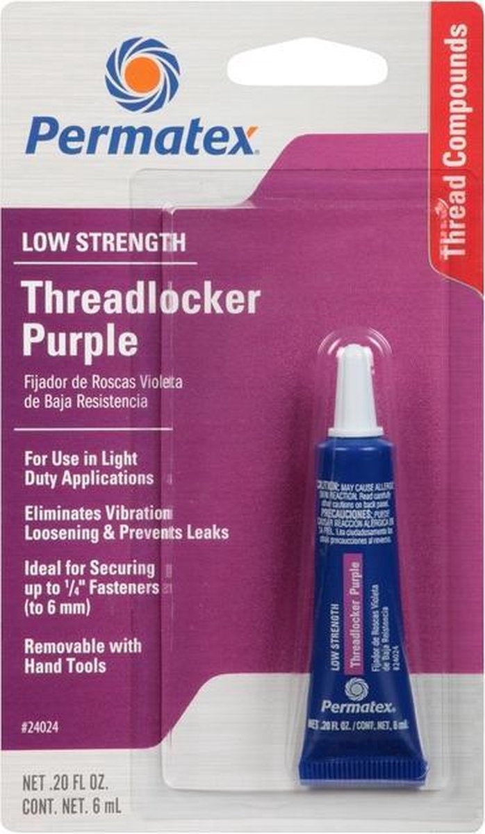 Permatex® Low Strength Threadlocker Purple 24024