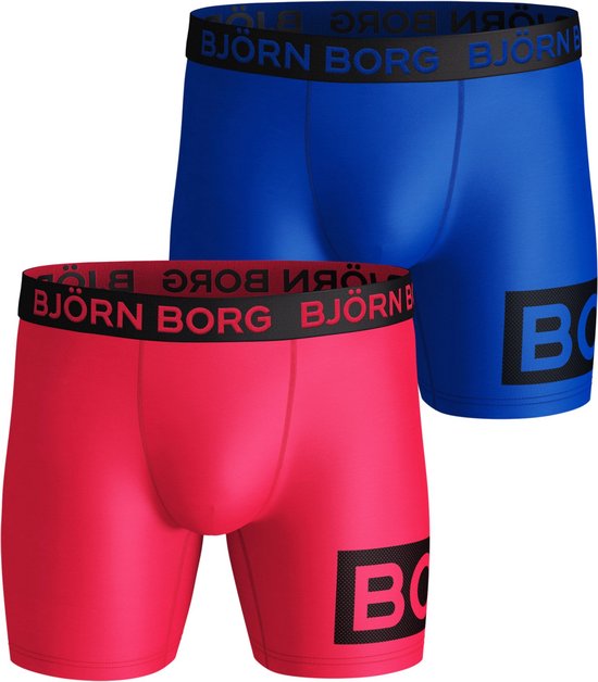 Bjorn Borg - Heren - 2-Pack Borg Block Microfiber - Multicolor - S | bol.com