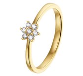 The Jewelry Collection Ring Ster Diamant 0.14ct H Si - Geelgoud