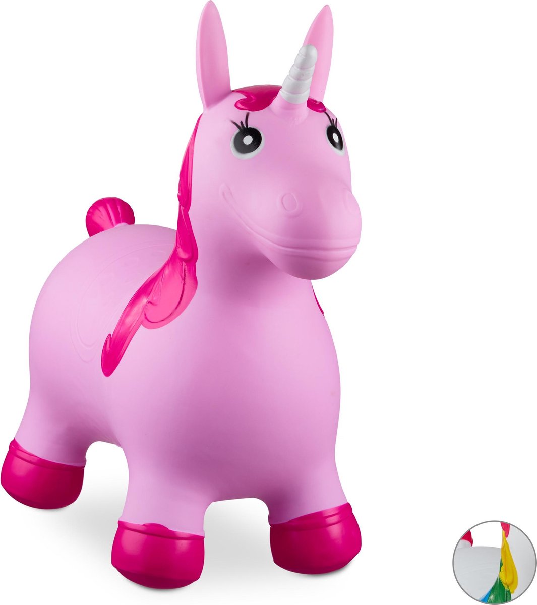 skippy dier eenhoorn - inclusief luchtpomp - tot 50 kg - BPA-vrij - roze