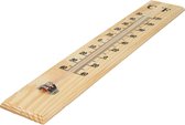 Pro Garden Grote XL Buitenthermometer - 40 x 7 cm | Houten Thermometer Voor Buiten