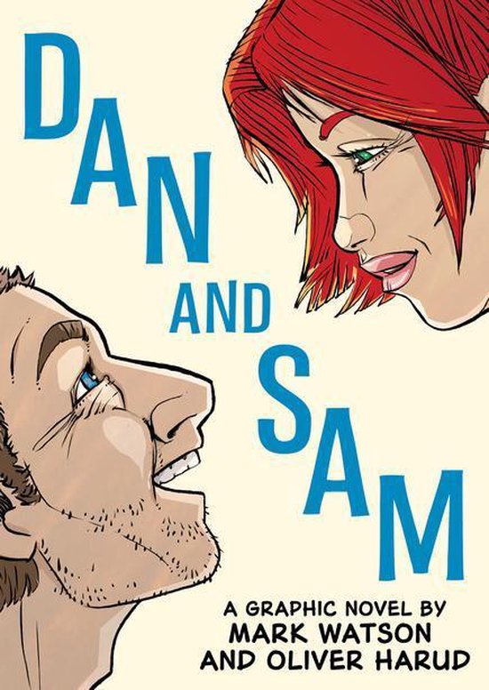 Boekomslag met de tekst "DAN AND SAM", een blonde man en een roodharige vrouw.