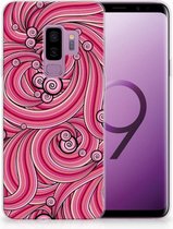Geschikt voor Samsung Galaxy S9 Plus Uniek TPU Hoesje Swirl Pink
