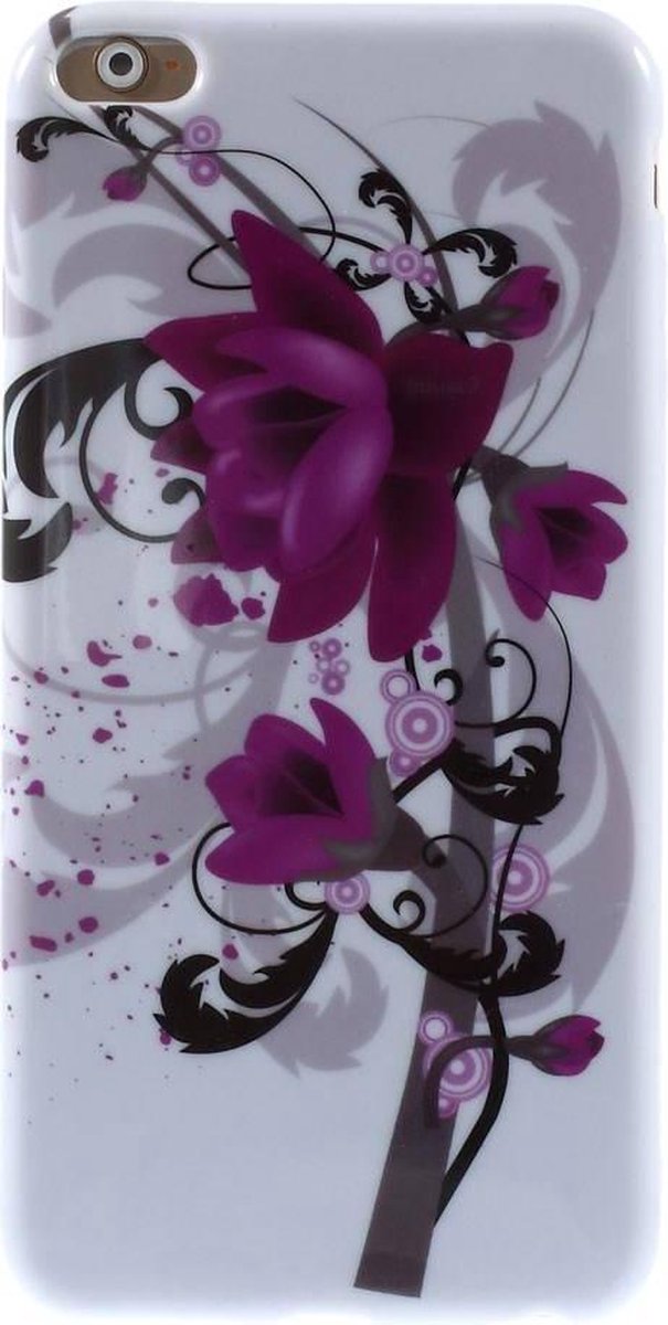 TPU Softcase iPhone 6(s) plus - Bloemen Lotus
