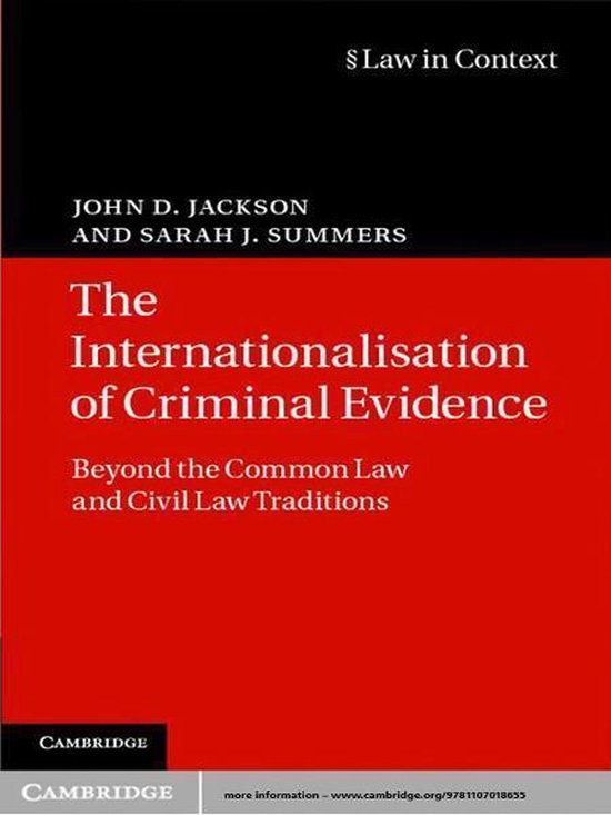 Law in Context - The Internationalisation of Criminal Eviden ... - cover