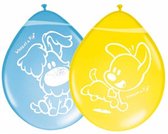 Woezel en Pip Ballonnen 30cm (8 stuks) geel blauw Feest Versiering v