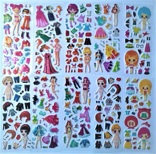 Gehoorzaamheid Gloed Leger Super leuke 10 vellen stickers - Hoge kwaliteit kinderstickers - Meisjes  stickers -... | bol.com