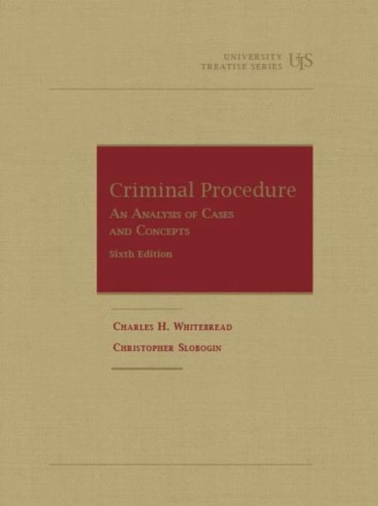 Criminal Procedure, an Analysis of Cases and Concepts 9781634590396 Charles H....