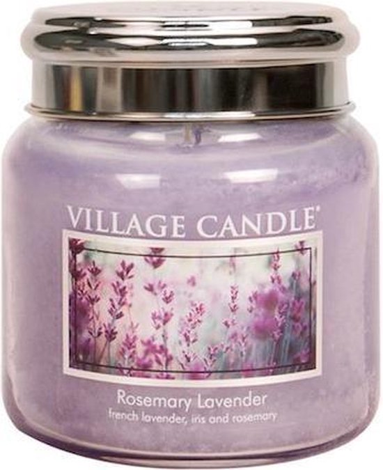 Village Candle Geurkaars - Rosemary Lavender Ø9,5 x 11 cm Wax Paars