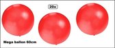 20x Mega Ballon 60 cm rood