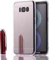 2in1 Spiegel en Hoesje voor Samsung Galaxy S8 Plus - Grijs