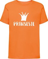 Oranje shirt Koningsdag | Prinsesje | Maat 110-116