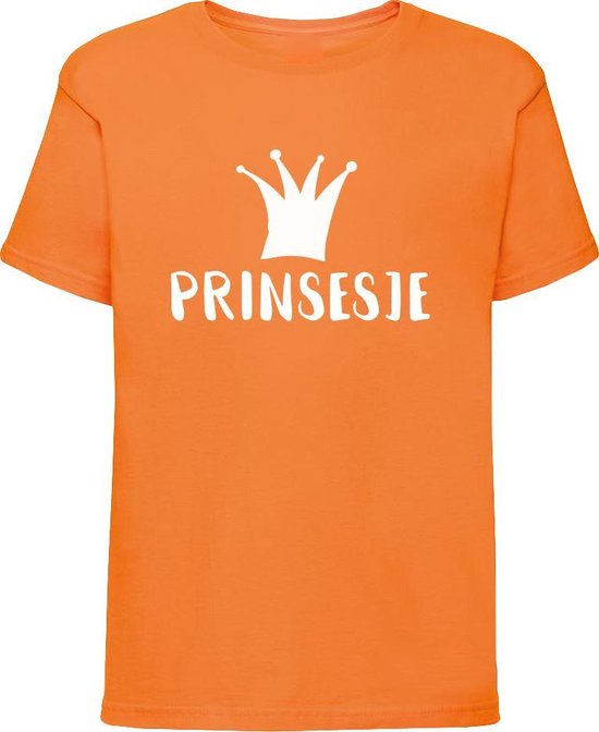 evenwichtig Wat leuk ui Oranje shirt Koningsdag | Prinsesje | Maat 110-116 | bol.com