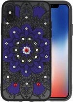 Diamant Mandala Hoesjes Cases voor iPhone X Paars