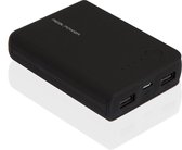 RealPower PB-10000 - Powerbank 10000 mAh met 2 USB-poorten - Zwart