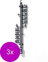 Nature Profielthermometer - Thermometer - 3 x 1x6x25 cm Zwart