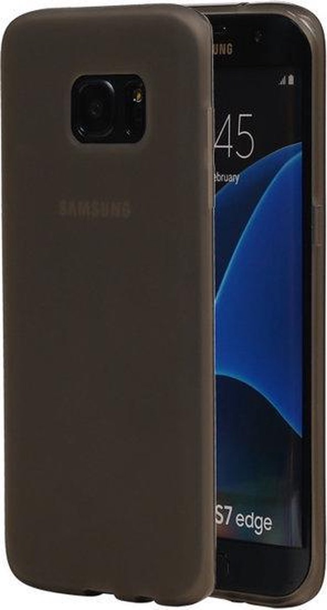 Samsung Galaxy S7 Edge TPU Back Cover Hoesje Transparant Grijs