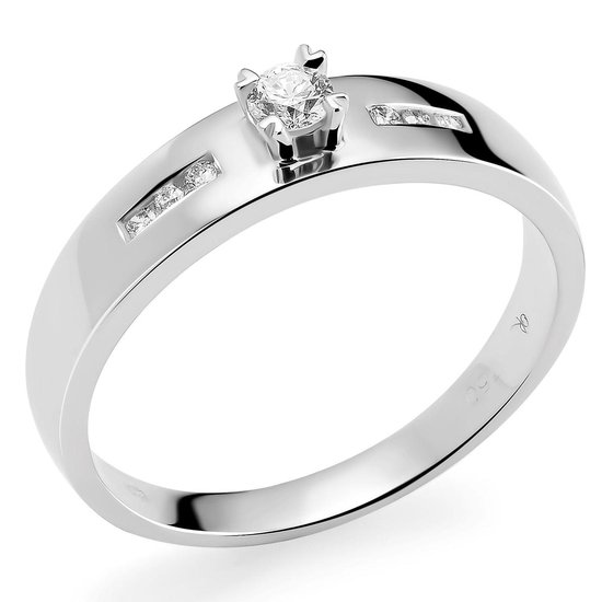 Orphelia RD-3379/58 - Ring - 18 Karaat Witgoud / Diamant 0.13 ct