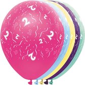 2 Jaar Feestballonnen - ballon - leeftijd - 5 stuks