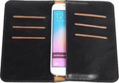 Zwart Pull-up Medium Pu portemonnee wallet voor Samsung