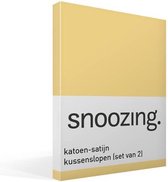 Snoozing - Katoen Taies d'oreiller - Set de 2 - 60x70 cm - Jaune