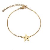 RVS pentagram ster armband 18 cm + 4 | 316L | bff