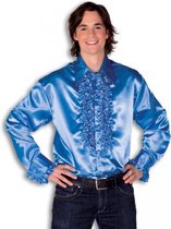 Rouche overhemd voor heren blauw 50 (M)