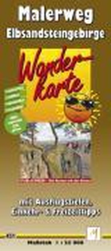Wanderkarte Malerweg Elbsandsteingebirge 1 : 25 000 - cover