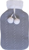 St. Helens Home & Garden Kruik met Kruikenzak - grijs met witte bollen