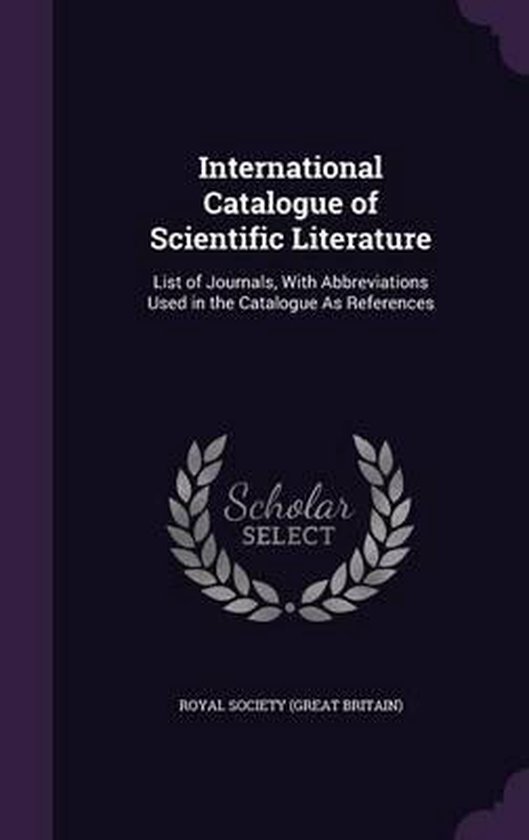 International Catalogue of Scientific Literature 9781341281587