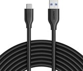 Anker PowerLine USB A naar USB C kabel 3m - Zwart