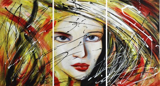 Peinture visage de femme artistique 60 x 90 - Artello