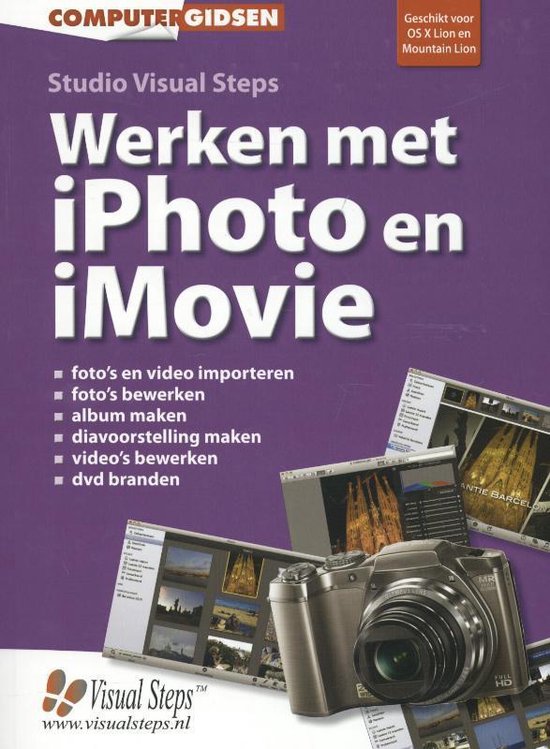 Cover van het boek 'Werken met iPhoto en iMovie'